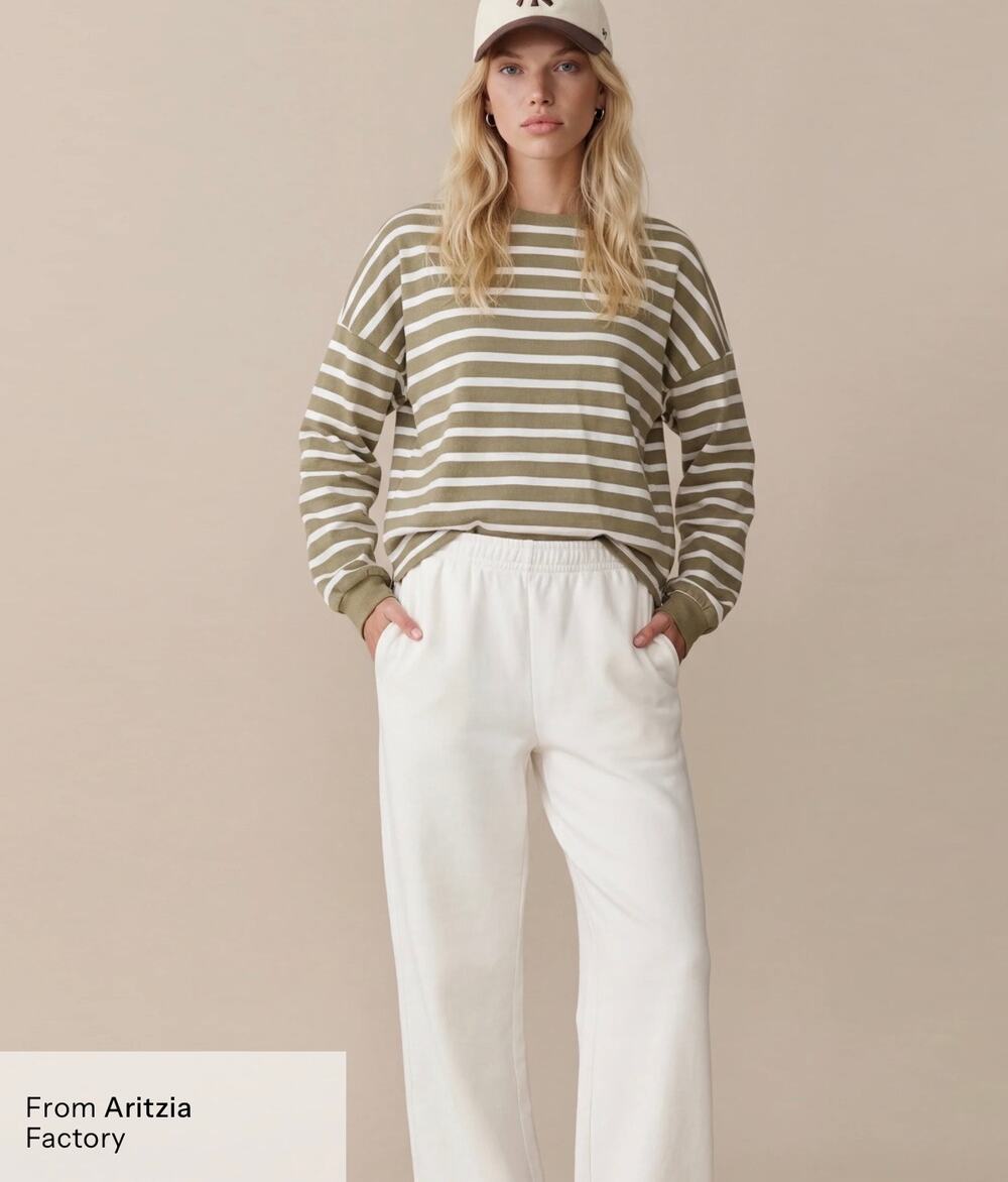 New Few Moda Caara Illona stripe olive top $122 sz M